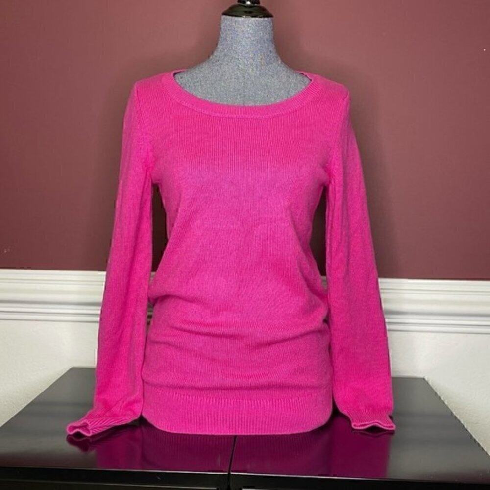 Banana Republic Pink and Gold Crew Neck Sweater sz S